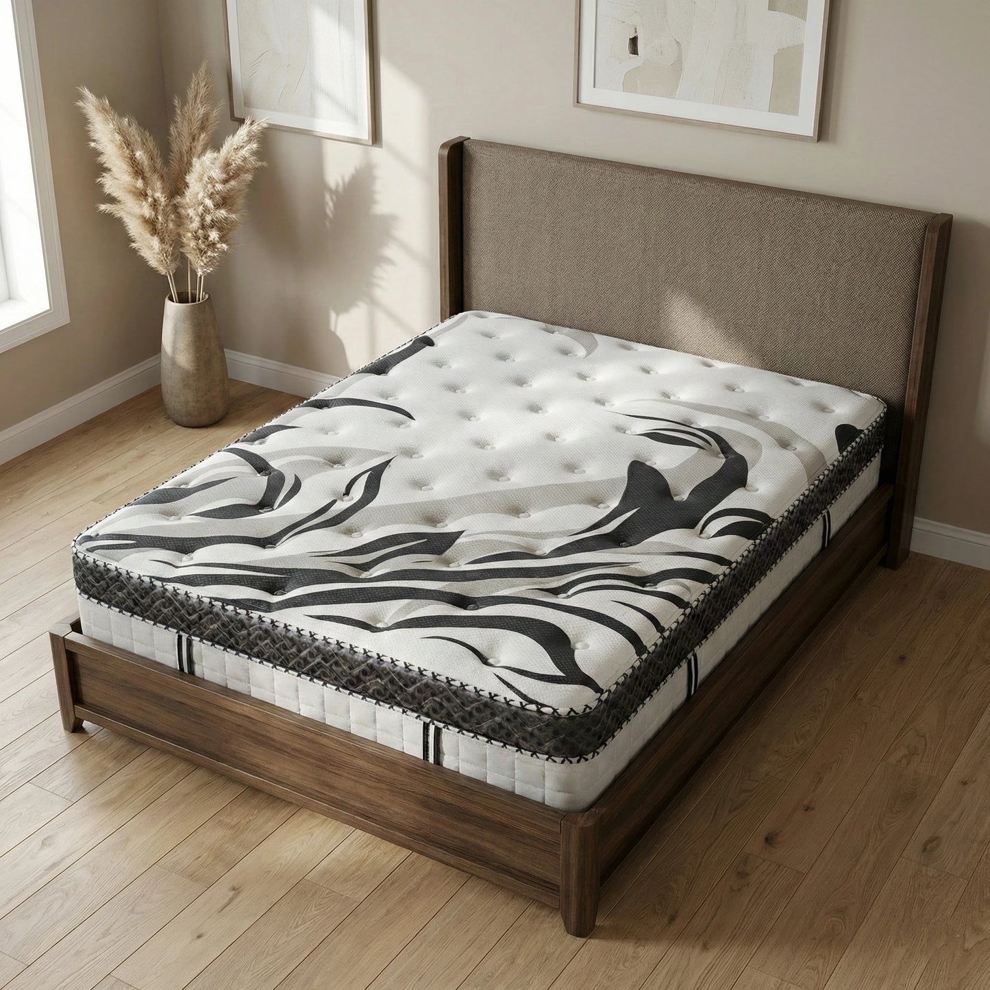 Natural Hybrid Foam Encased latex pillow Top Mattress